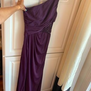 David’s bridal bridesmaid dress plum size 0